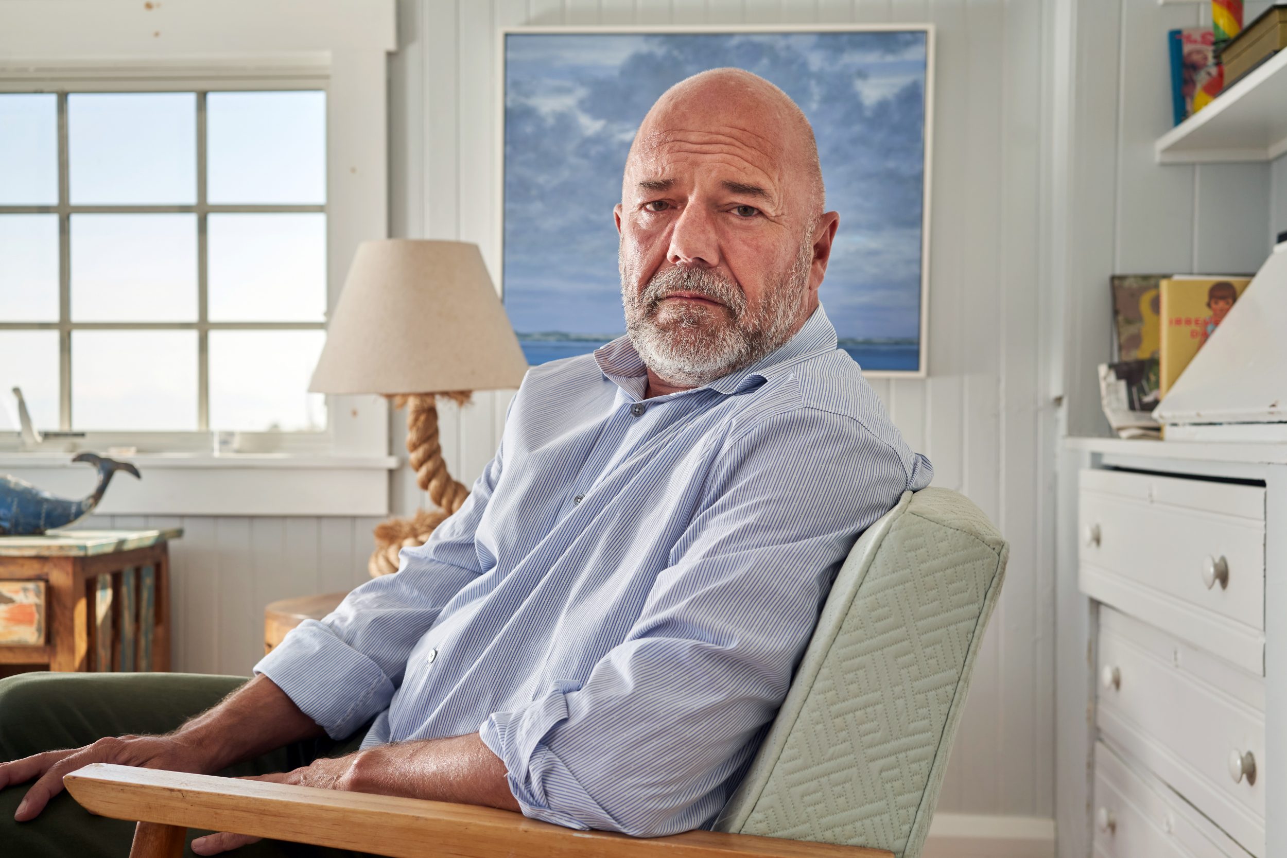 Portrait of Andrew Sullivan in Cape Cod for The New York Times.