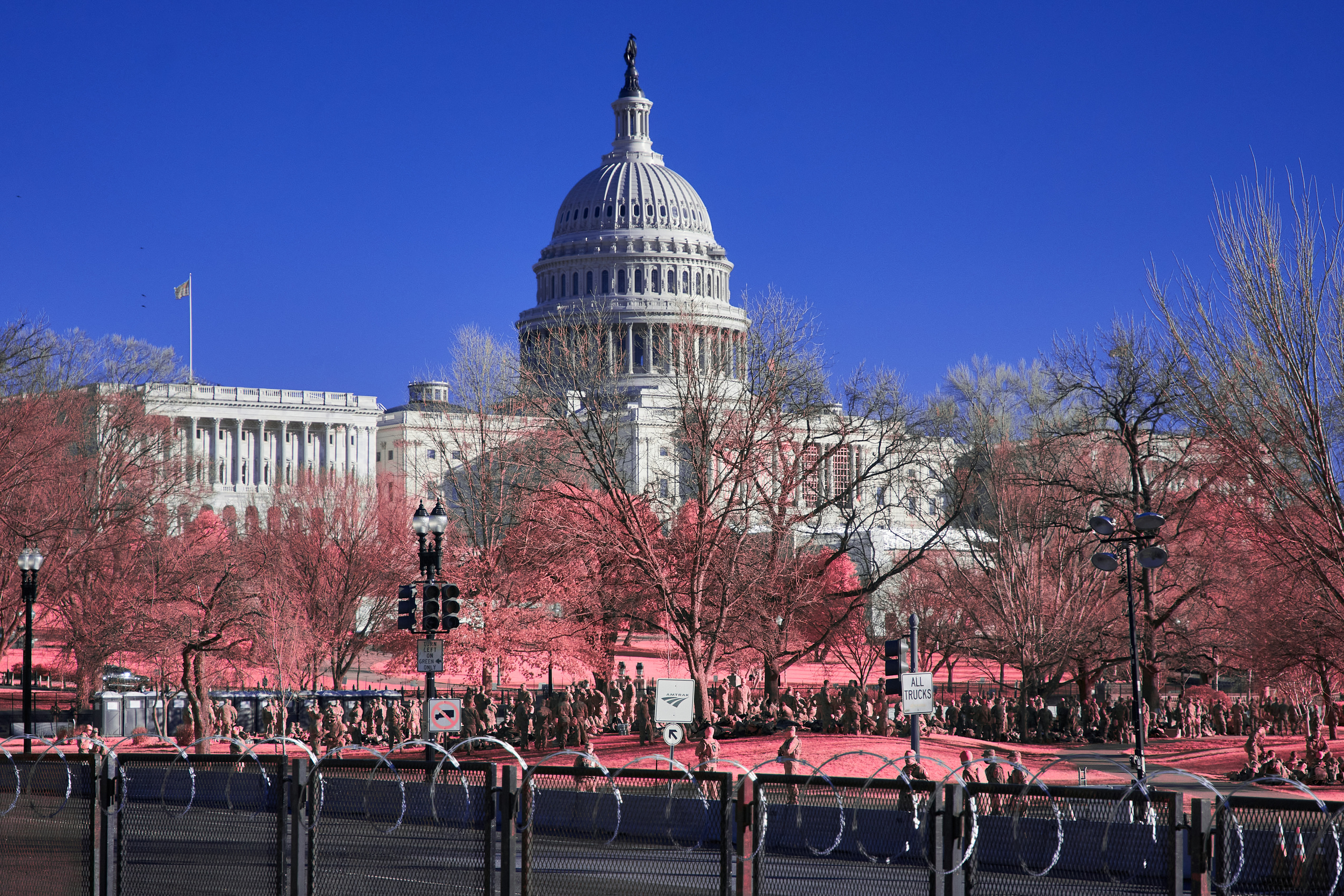 Military guarding the Capitol after January 6th