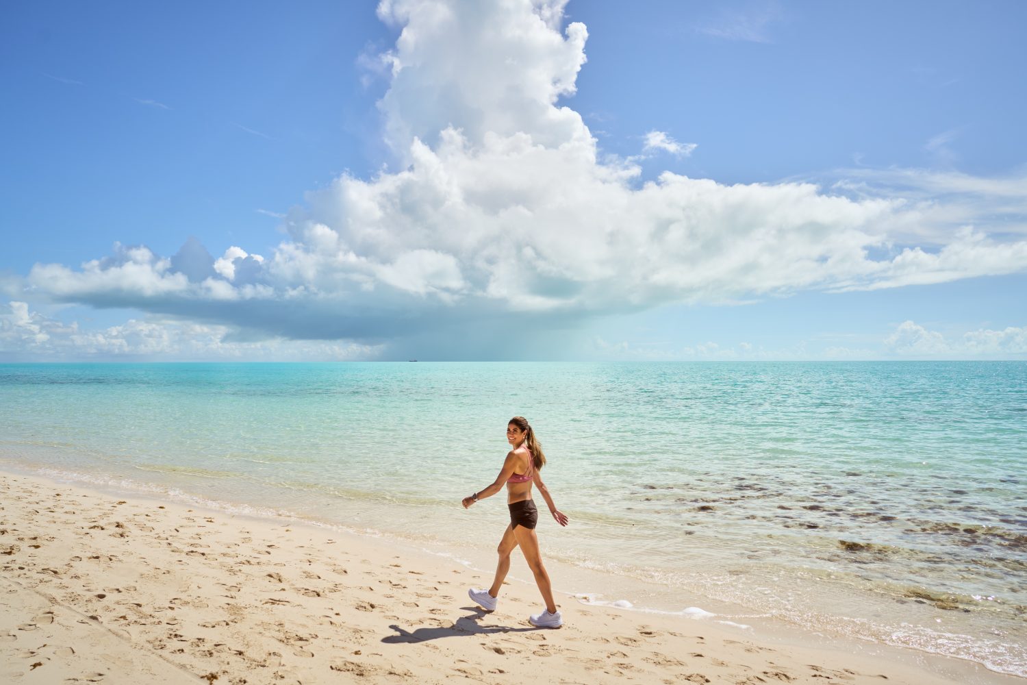 Beaches are one of the most iconic places for fitness photography.