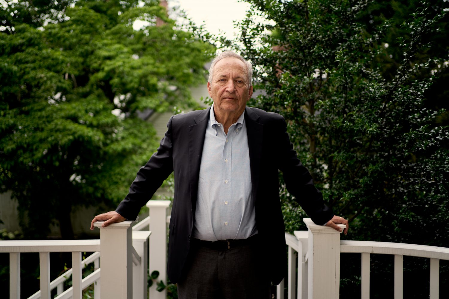 Portrait of Larry Summers in the suburbs of Boston, for The New York Times