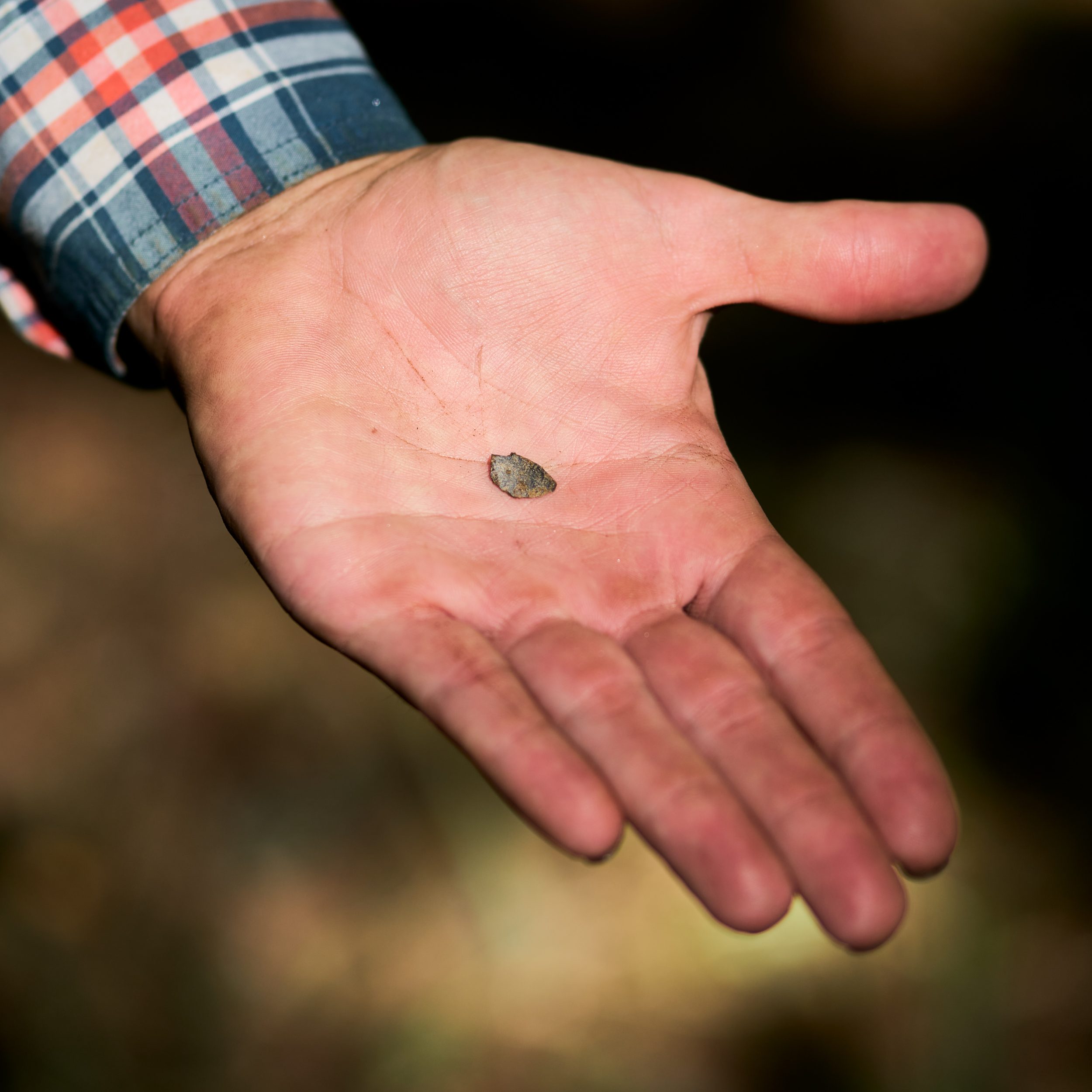 Knaps of flint were also found in the hole.
