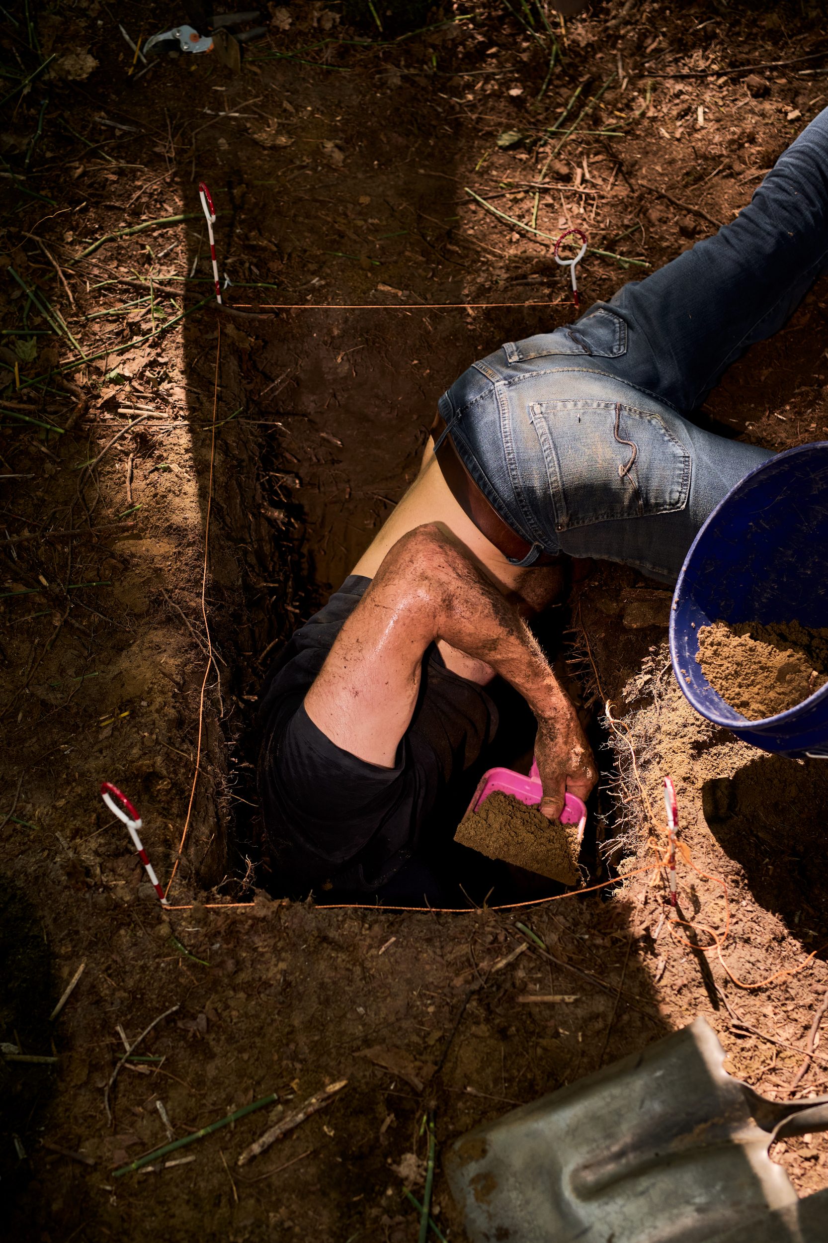 An archeological dig by the Stockbridge-Munsee tribe, Williams College, and the City of Stockbridge searches for evidence of colonial era habitation by Native Americans, near the Ice Glen old growth forest.